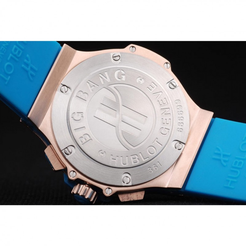 Hublot Big Bang Tutti Frutti Blue Strap Gold Dial-6