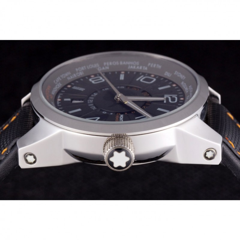 High End Replica Watches Montblanc Timewalker Hemispheres Leather Strap 621625-5