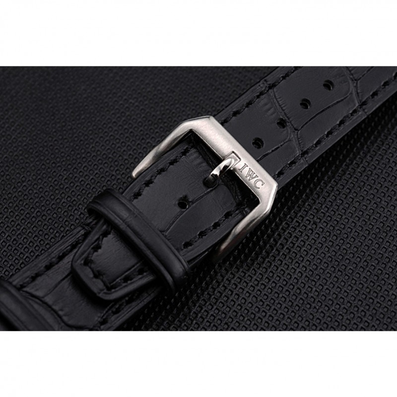 IWC Black Leather Bracelet 622606-4