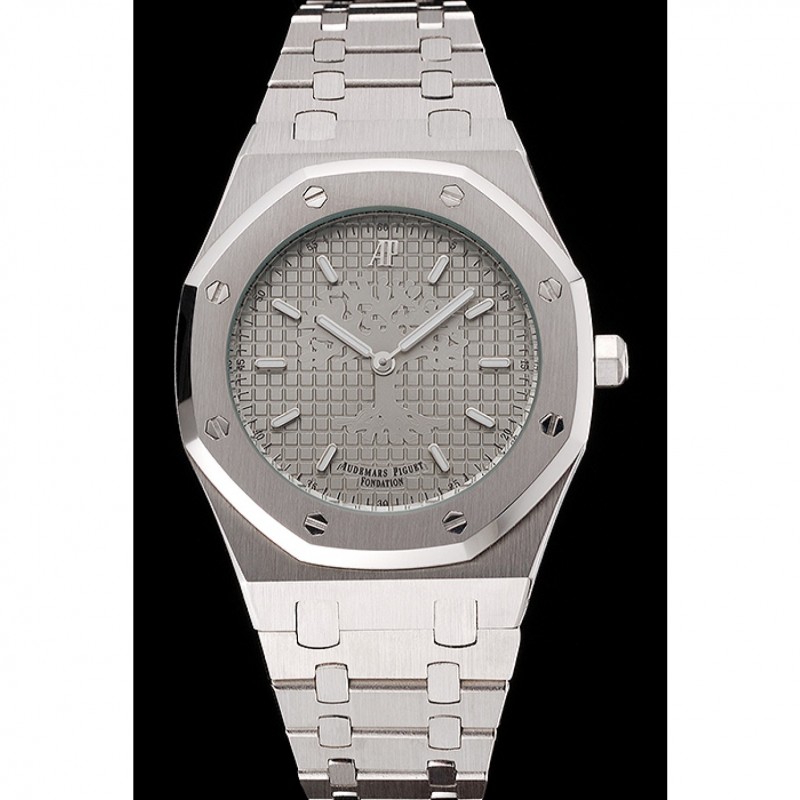 Cheap Audemars Piguet Royal Oak Fondation Gray Dial Stainless Steel Case And Bracelet-1