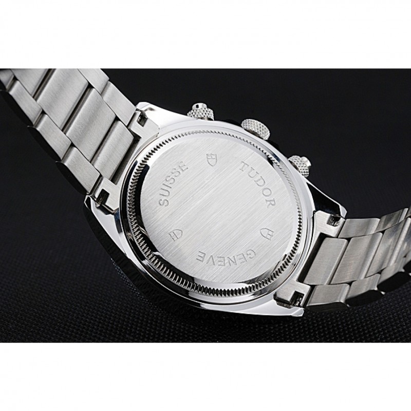Tudor Heritage Chronograph Black Dial Stainless Steel Bracelet 622418-5