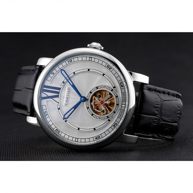 Cheap Cartier Rotonde Flying Tourbillon White Dial 621938-4