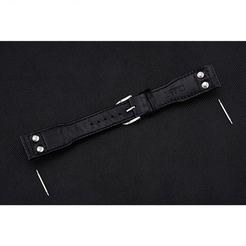 IWC Black Leather Bracelet 622606-8
