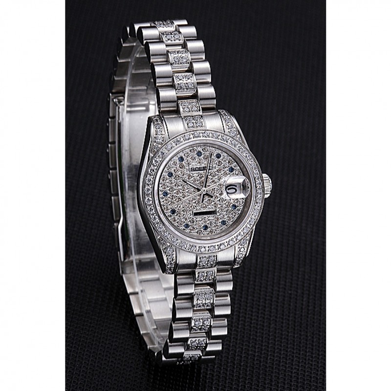 Swiss Rolex DateJust Diamond Dial Stainless Steel 622021-1