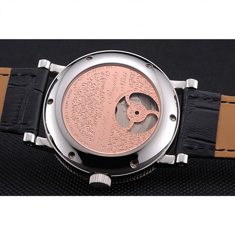 Breguet Classique Complications Stainless Steel Case Black Leather Strap 80158-6