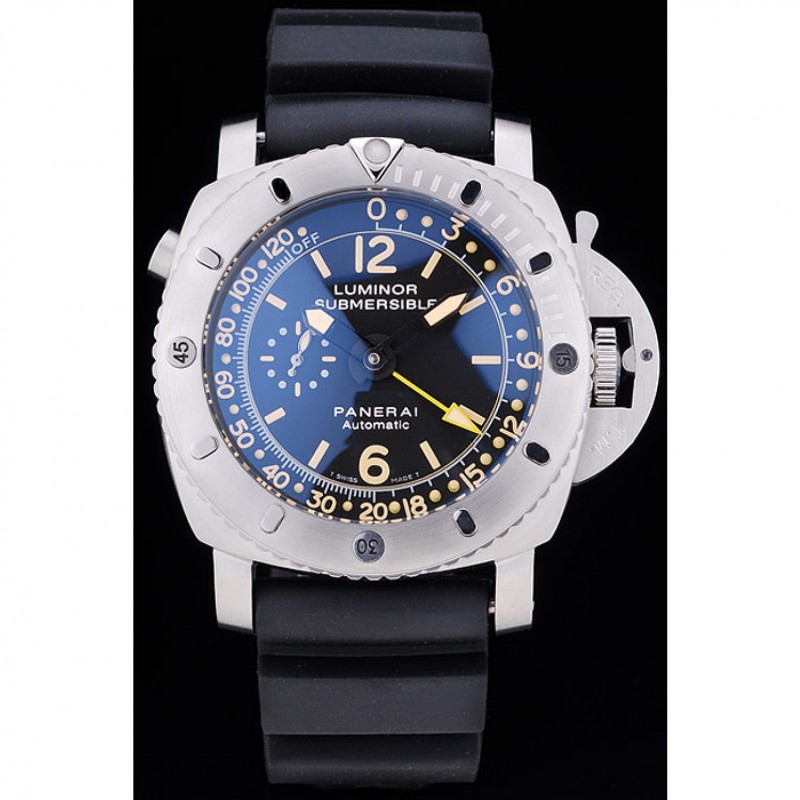 Panerai Luminor Submersible Black Dial Black Rubber Bracelet-1