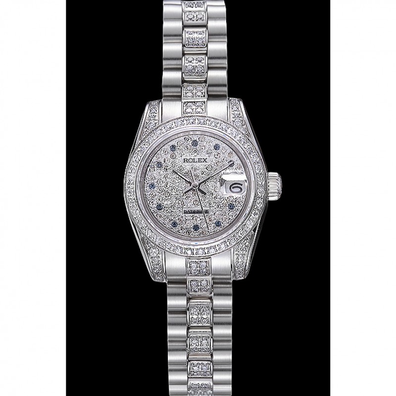 Swiss Rolex DateJust Diamond Dial Stainless Steel 622021-2