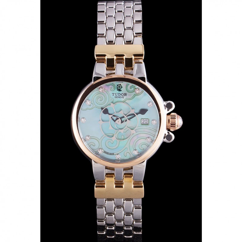 High Quality Replica Watches Tudor Clair de Rose White Dial Two Tone Band 621495-1