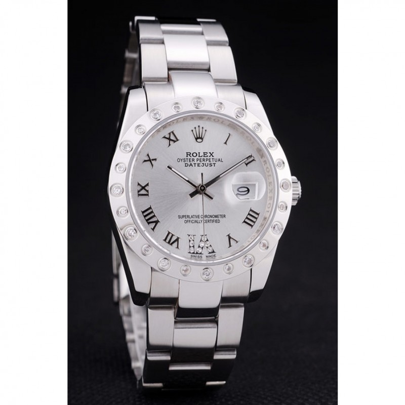 Rolex Datejust Diamond Bezel Silver Dial 7468-2
