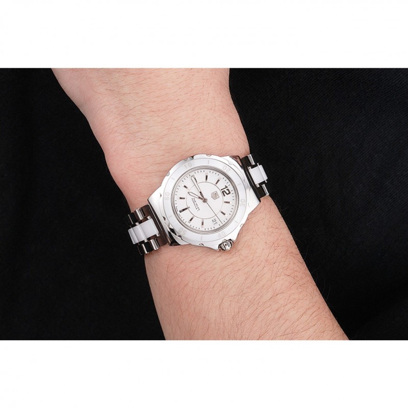 Tag Heuer Formula 1 White Ceramic Bezel White Dial-8