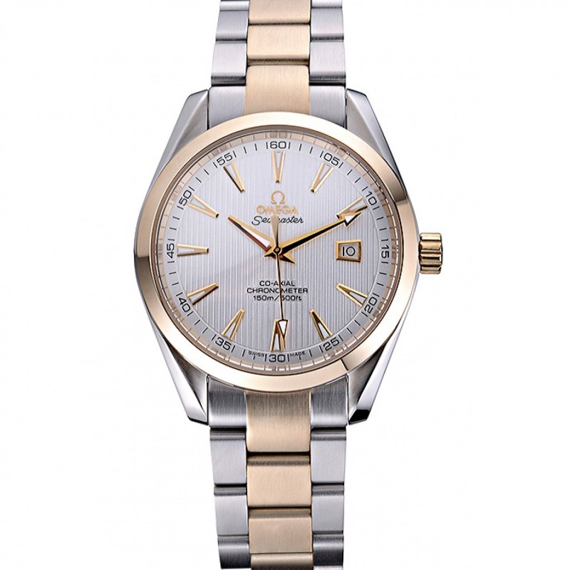 High End Replica Watches Omega Seamaster White Dial Two Tone 622167-0