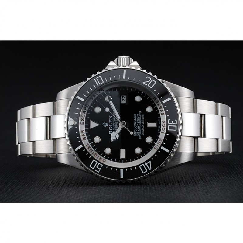 Rolex Sea Dweller Stainless Steel Bracelet Black Dial Watch-2
