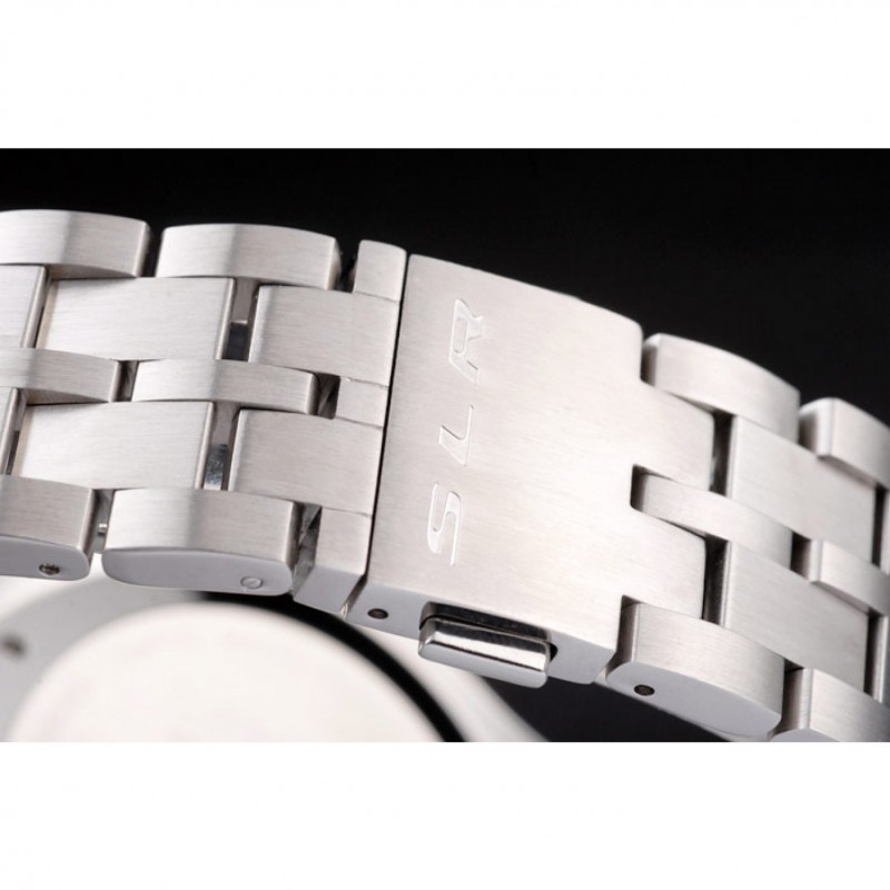 Tag Heuer Swiss SLR Tachymeter Bezel Stainless Steel Black Dial-5