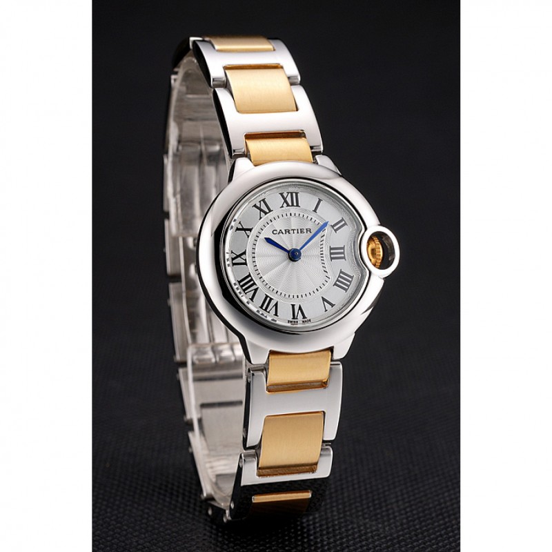 Cartier Ballon Bleu 30mm White Dial Stainless Steel Case Two Tone Bracelet-1