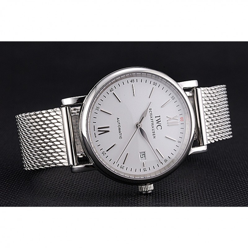 Swiss IWC Portofino Stainless Steel Case White Dial Steel Bracelet 622670-4