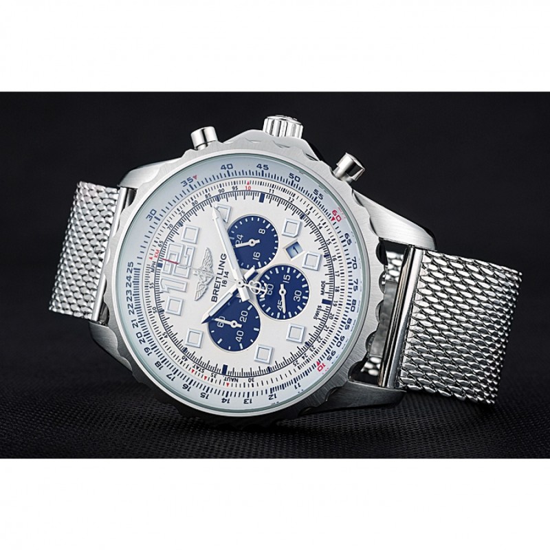 Breitling Navitimer Stainless Steel Strap Beige Dial-4