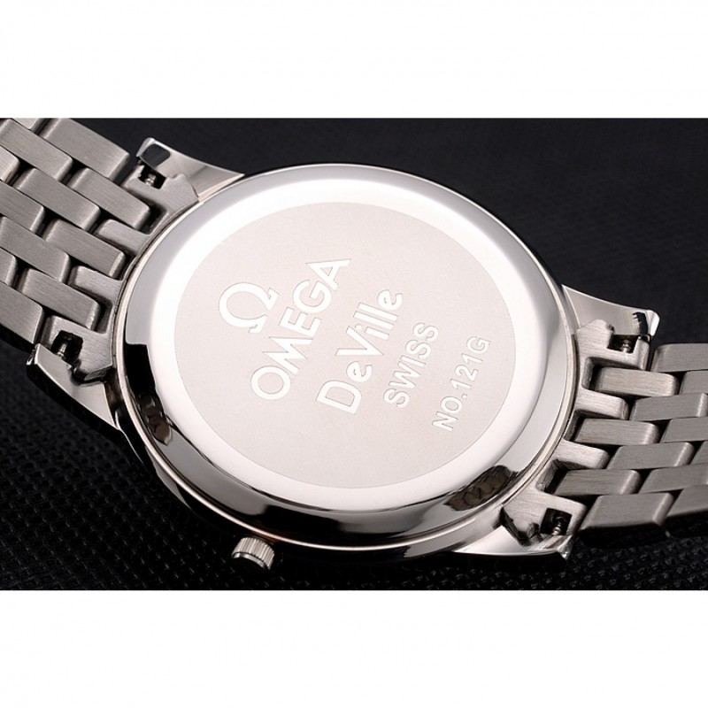 Best Replica Watches Omega DeVille Stainless Steel Bracelet Black Dial 621685-5