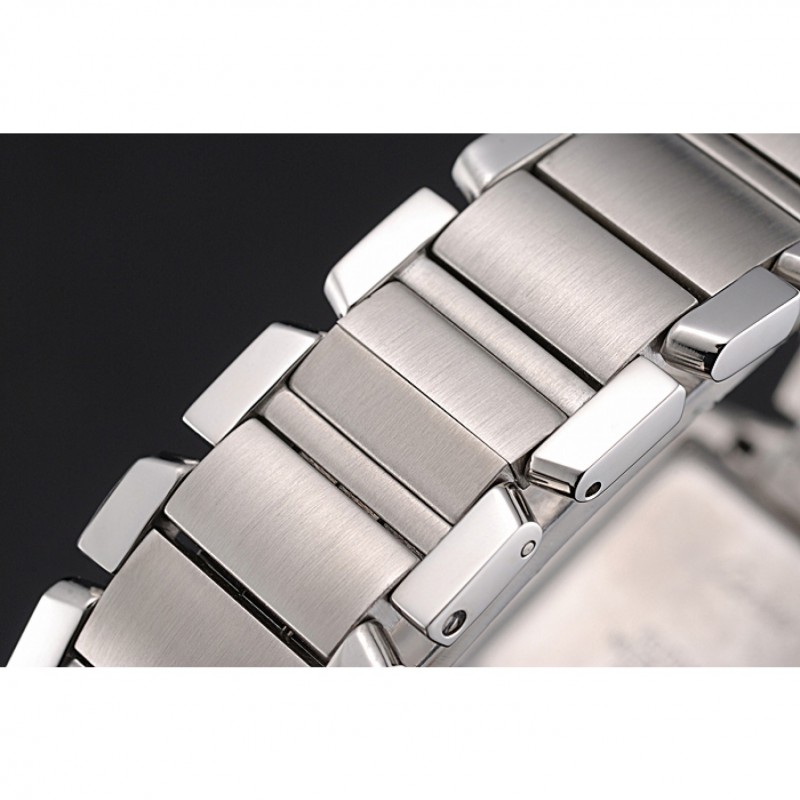 Swiss Cartier Tank Francaise Steel Case White Dial Roman Numerals Stainless Steel Bracelet 622649-5
