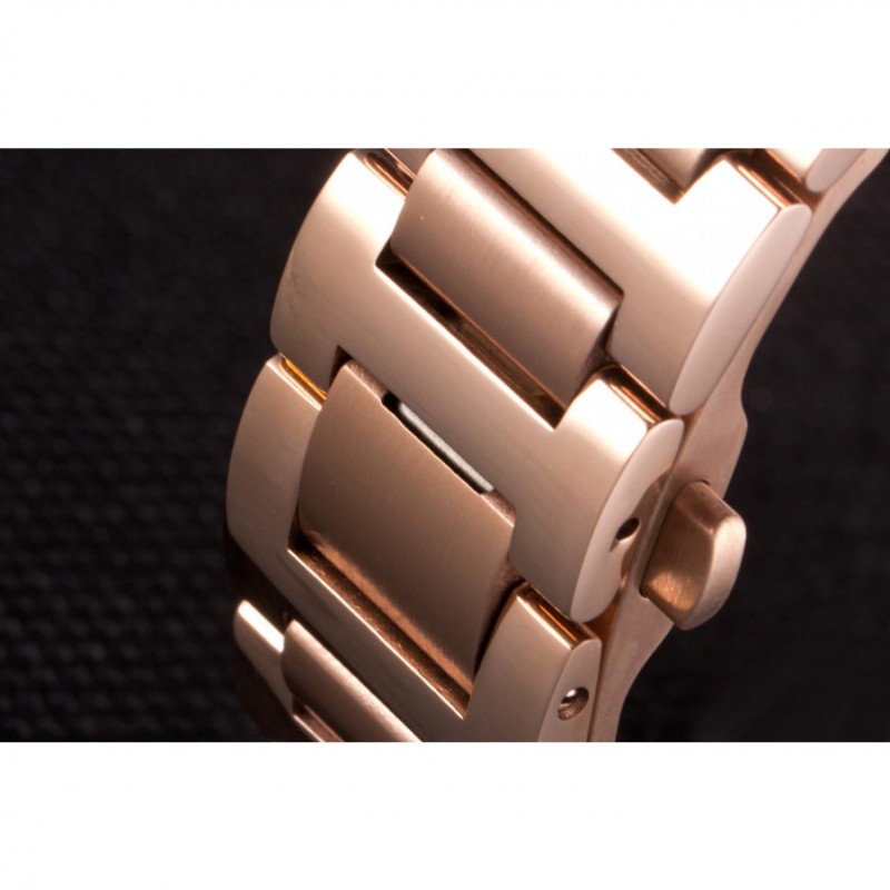 High End Cartier Ballon Bleu Rose Gold Stainelss Steel Strap White Dial 621453-7