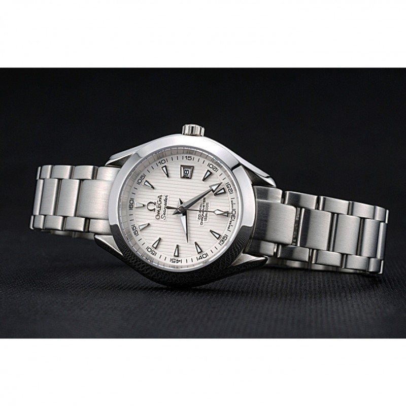 Luxury Replica Watches Omega Seamaster Aqua Terra White Dial Stainless Steel Bracelet Ladies 622446-4