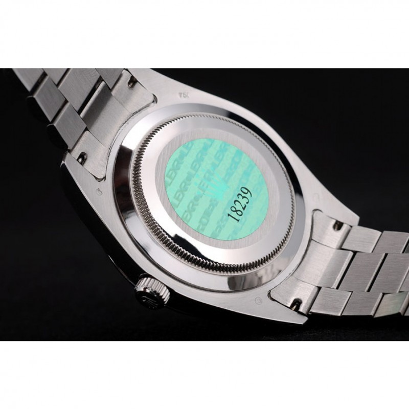 Rolex DayDate Stainless Steel Ribbed Bezel Silver Dial 41976-6