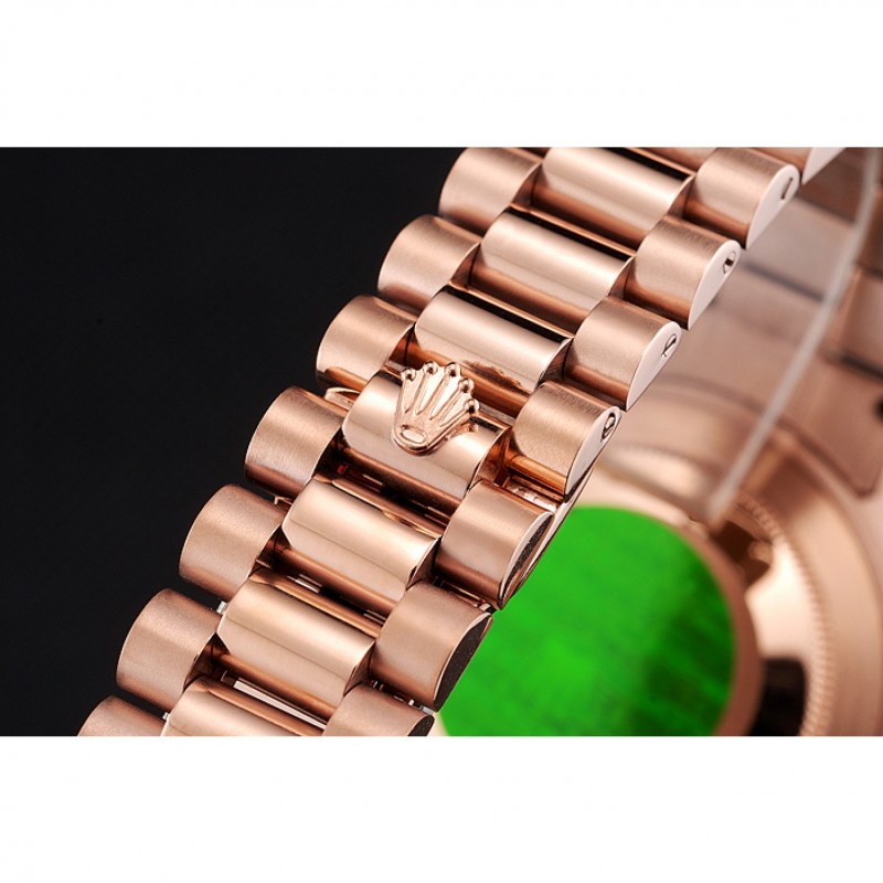 Swiss Rolex Day Date 40 Rose Gold Etched Dial Rose Gold Case And Bracelet-5