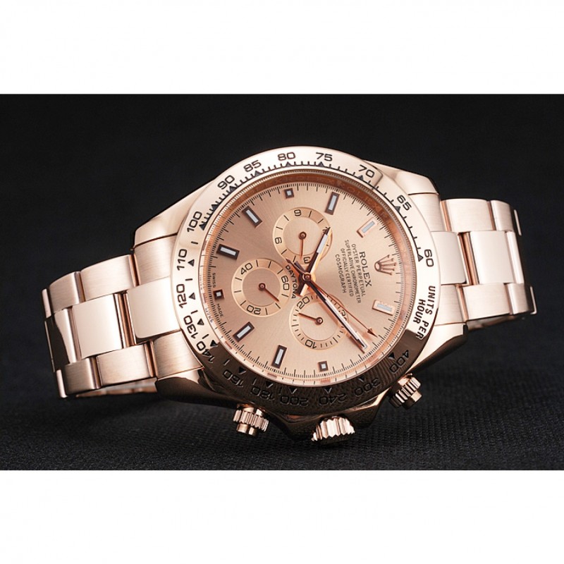 Rolex Cosmograph Daytona Pink Dial Rose Gold Case And Bracelet 1454247-4