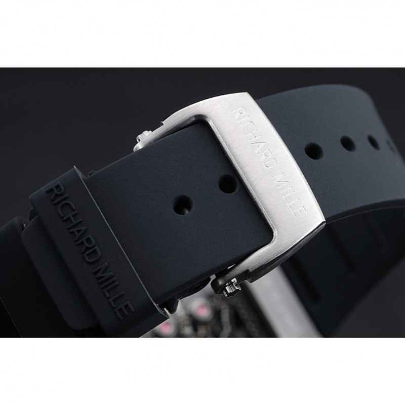 Richard Mille Tourbillion Spider RM 19-01 Silver Case Black Rubber Bracelet 1454256-5