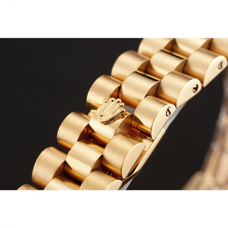 SS Replica Watches Swiss Rolex Lady-Datejust Champagne Dial Diamond Bezel Gold Bracelet 1454095-5
