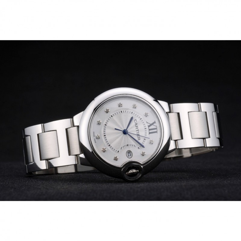 Cartier Ballon Bleu 38mm White Dial Stainless Steel Case And Bracelet-3