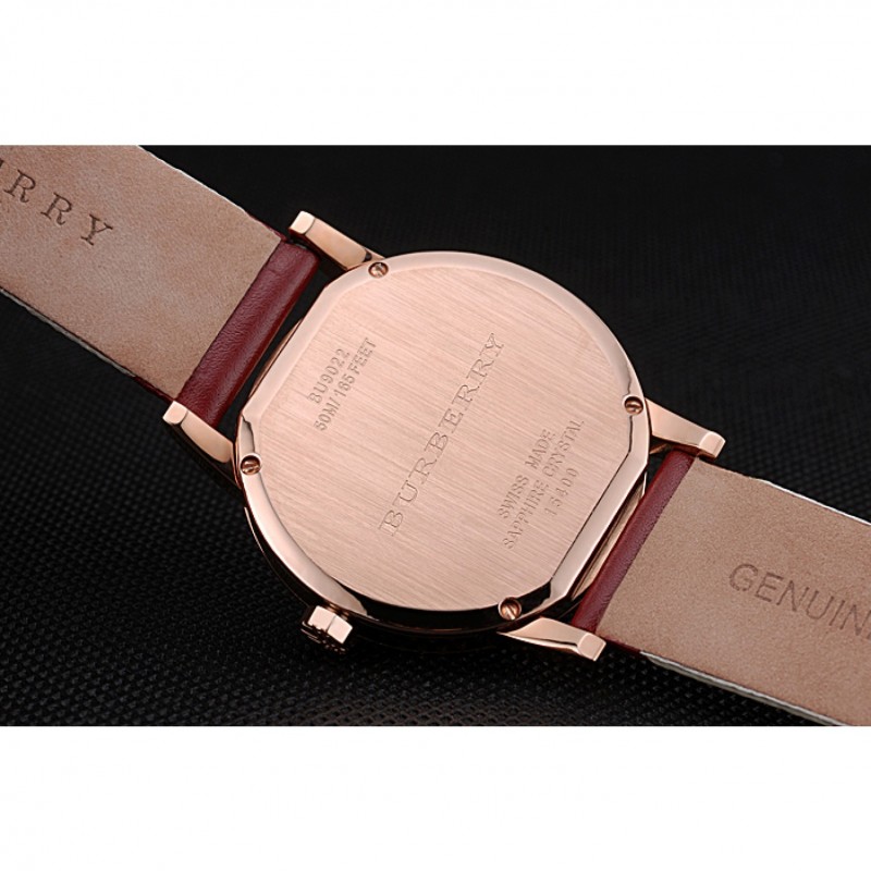 Burberry The City Classic Diamonds Case Silver Dial Red Bracelet 622570-6