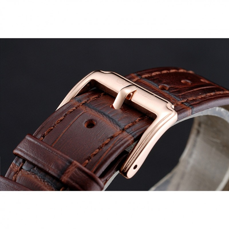 Breguet Tradition Grey Dial Gold Case Brown Leather Bracelet 1454031-5