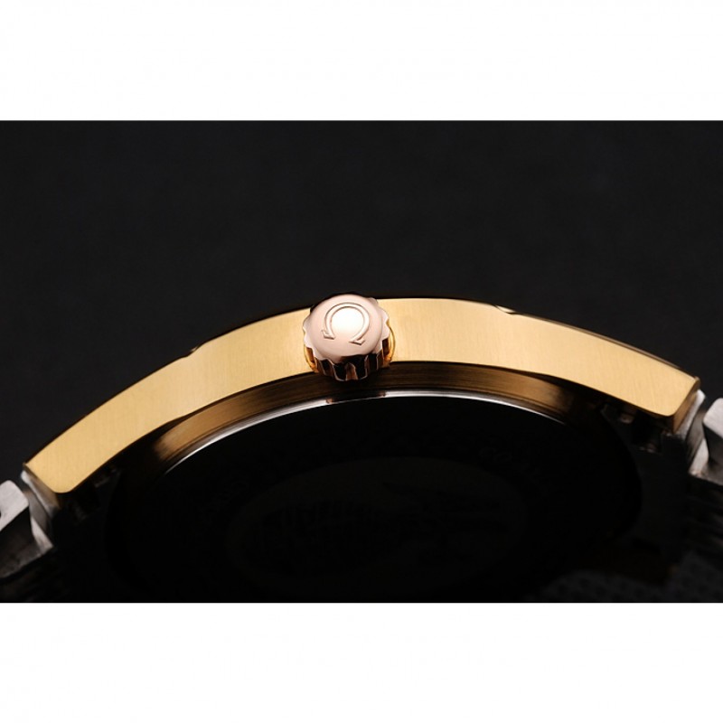 Omega De Ville White Dial Gold Case Two Tone Bracelet 1453785-8