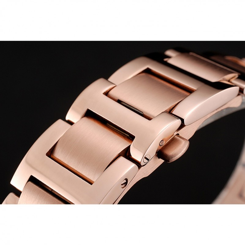 Swiss Cartier Ballon Bleu 46 MM Diamond Dial Rose Gold Bracelet 1453882-4