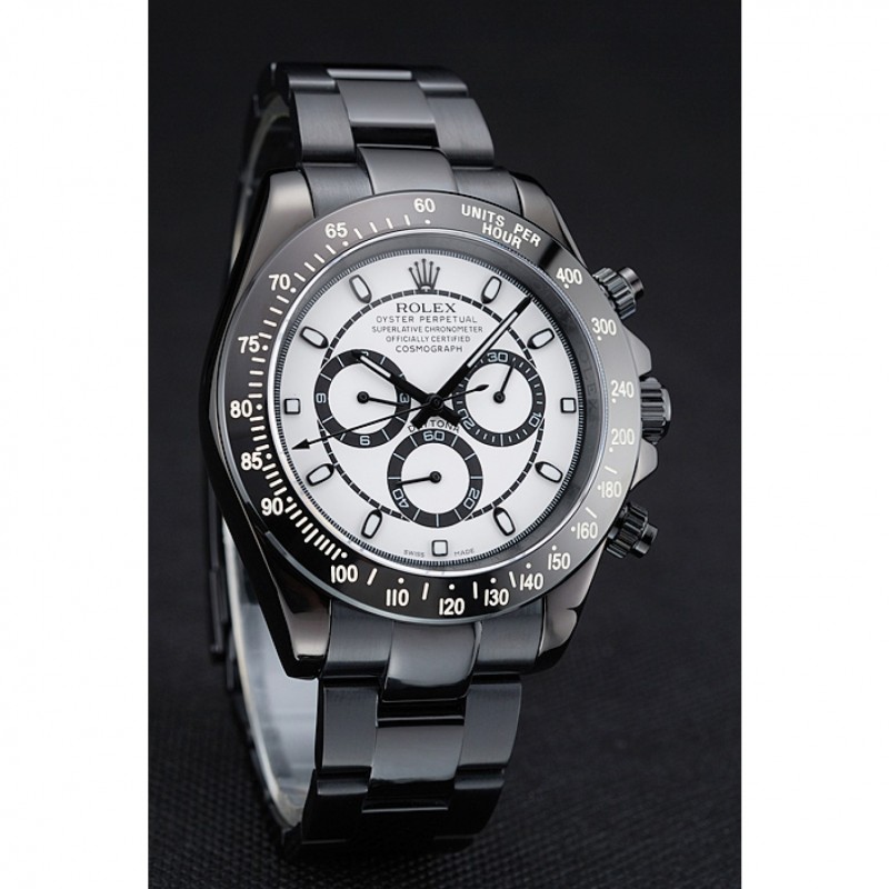 Rolex Cosmograph Daytona White And Black Dial Black Stainless Steel Case And Bracelet 1454249-2