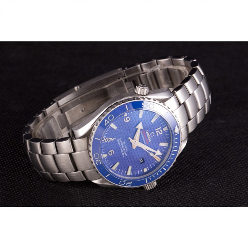 High End Omega James Bond Skyfall Watch with Blue Dial and Blue Bezel om230 621382-3