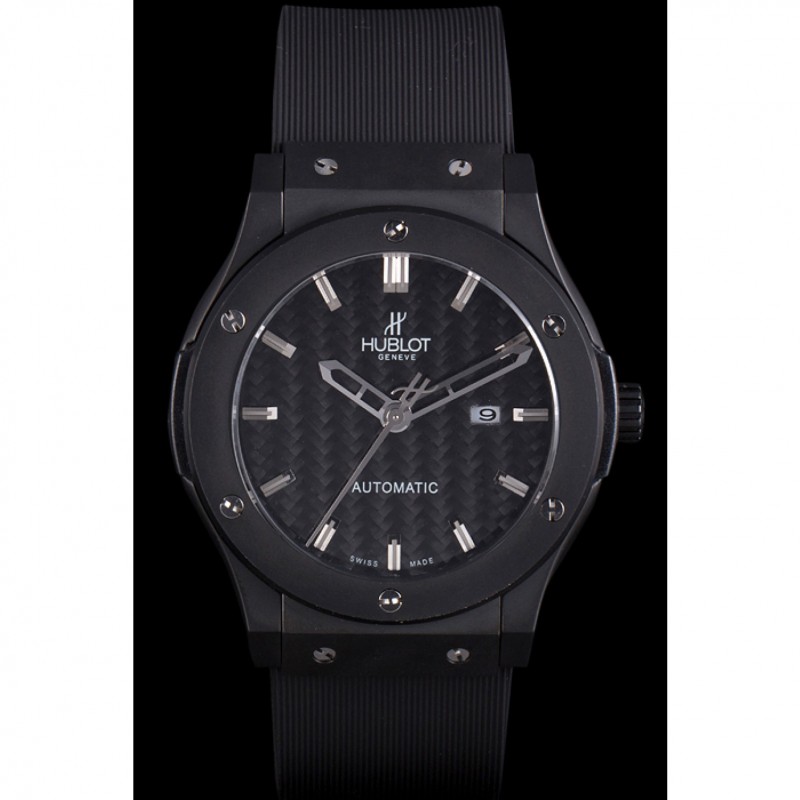Luxury Hublot Big Bang Black Rubber Strap Black Checkered Dial 80193-1