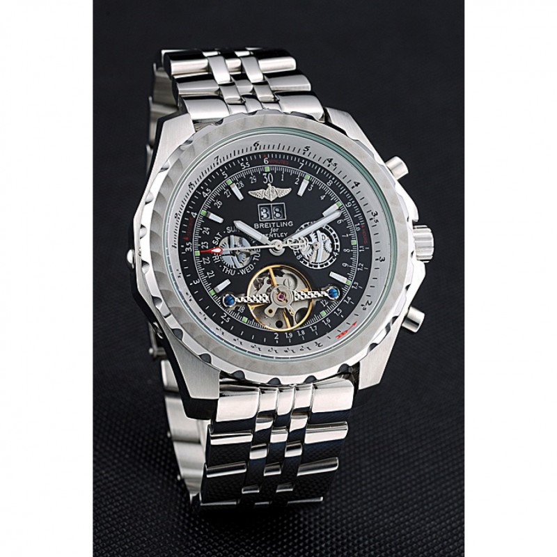 Breitling Bentley Mulliner Tourbillon Black Dial Stainless Steel Case And Bracelet 622731-2