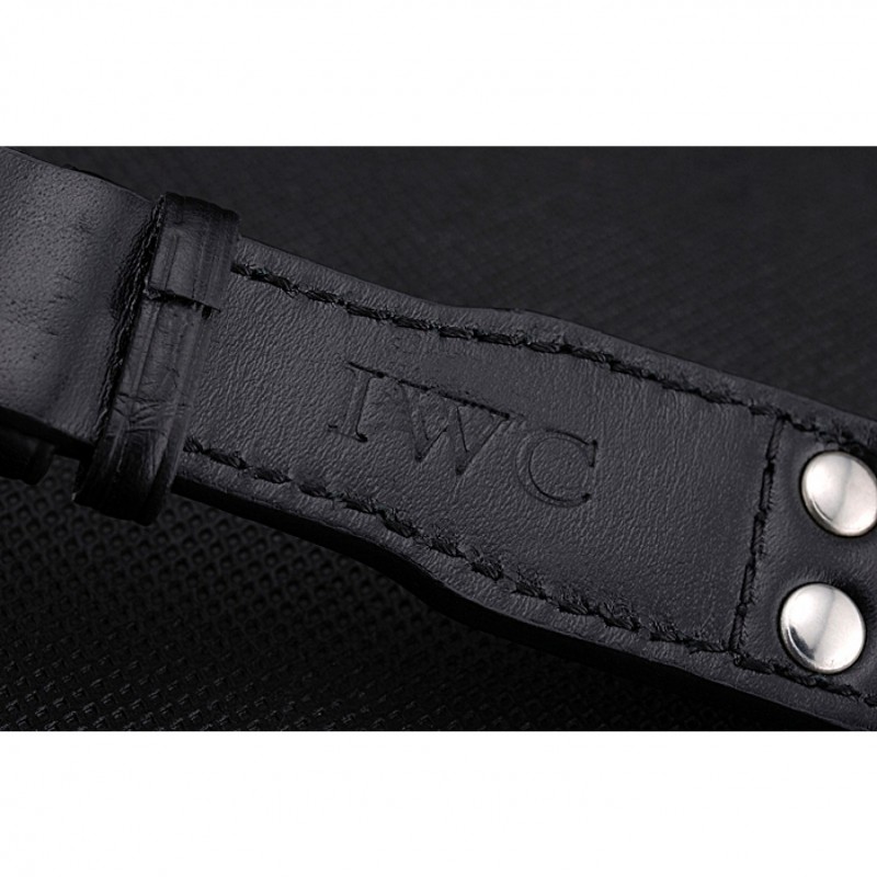 IWC Black Leather Bracelet 622606-5