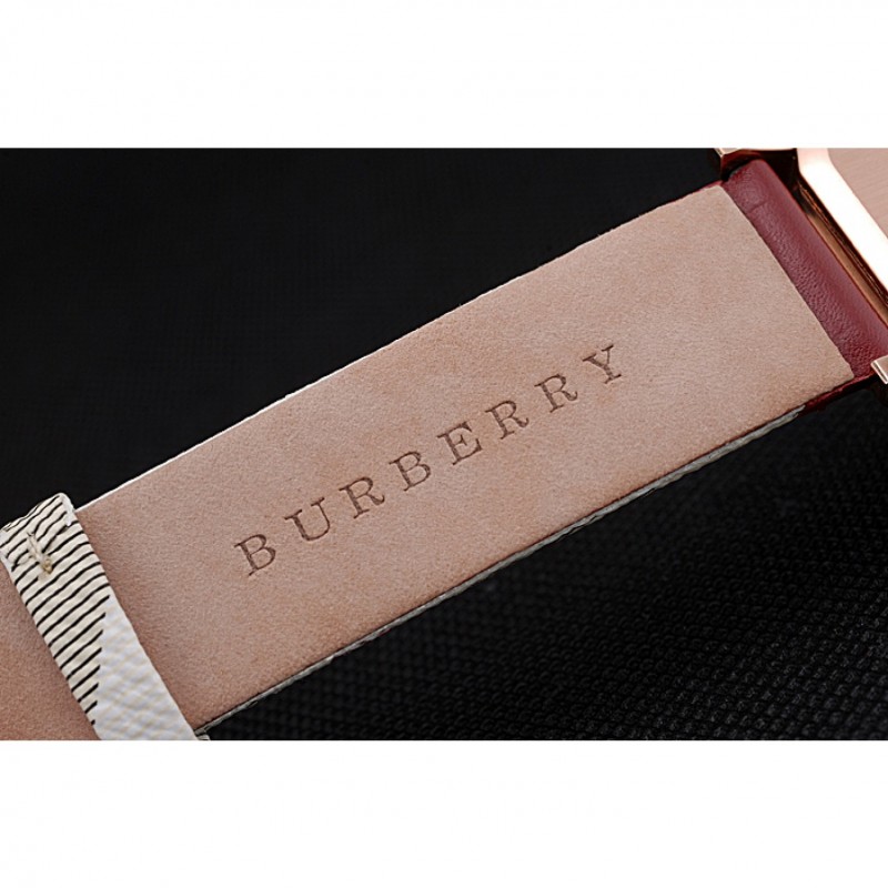 Burberry The City Classic Diamonds Case Silver Dial Red Bracelet 622570-7