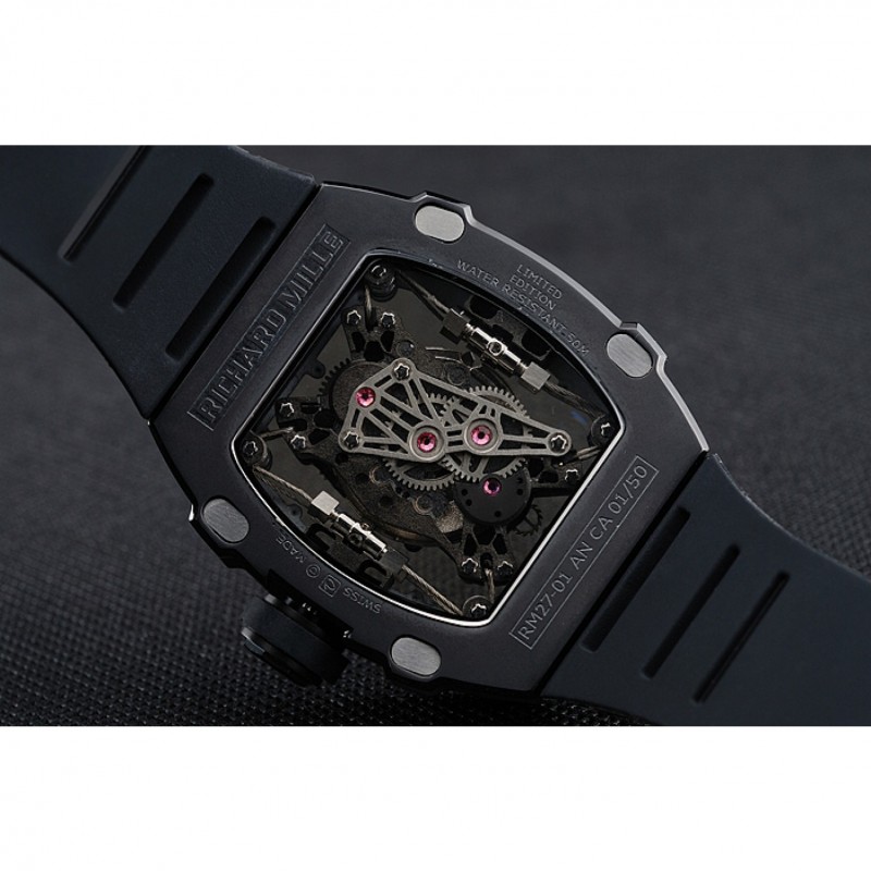 Richard Mille Tourbillion Rafael Nadal RM 27-01 Black Case Black Rubber Bracelet 1454253-8