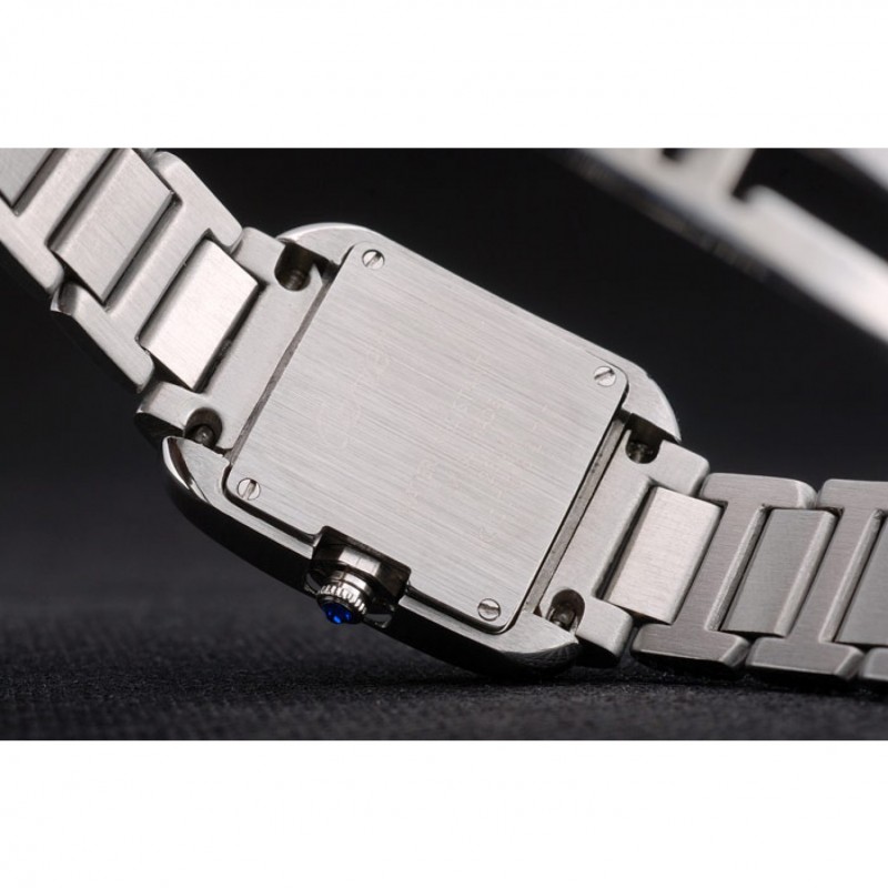Best Cartier Tank Anglaise 23mm Silver Dial Stainless Steel Case And Bracelet-6