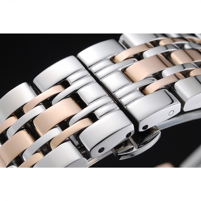Piaget Altiplano White Dial Rose Gold Case Two Tone Stainless Steel Bracelet 1454231-5