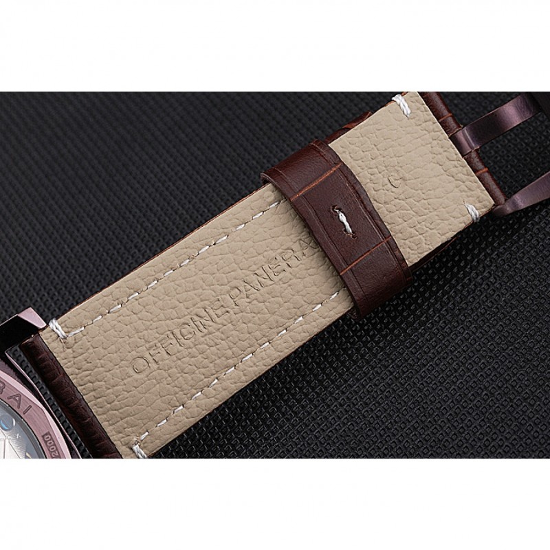 Panerai Luminor Brown Leather Strap Black Dial 80164-6
