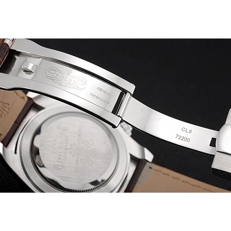 Rolex Cosmograph Daytona Stainless Steel Case Grey Racing Dial Leather Bracelet 622632-5