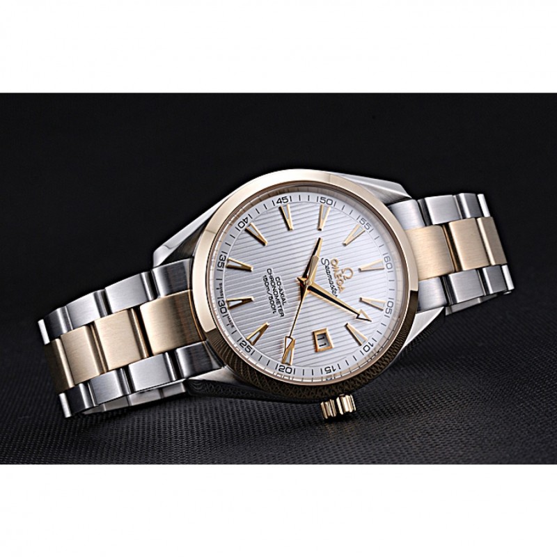 High End Replica Watches Omega Seamaster White Dial Two Tone 622167-3