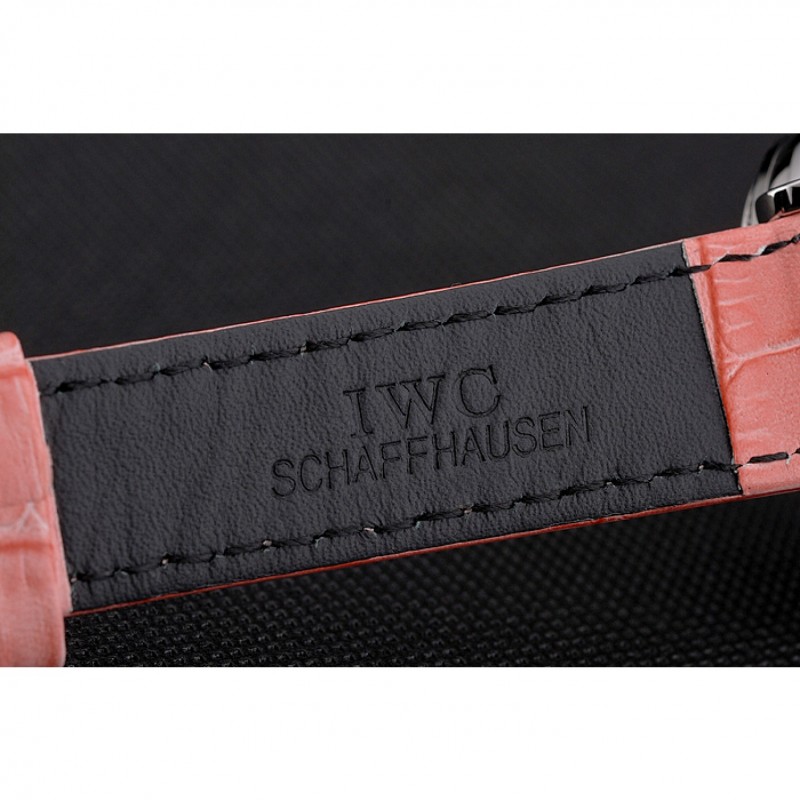 IWC Portofino Day And Night White Dial Stainless Steel Case Pink Leather Strap-6