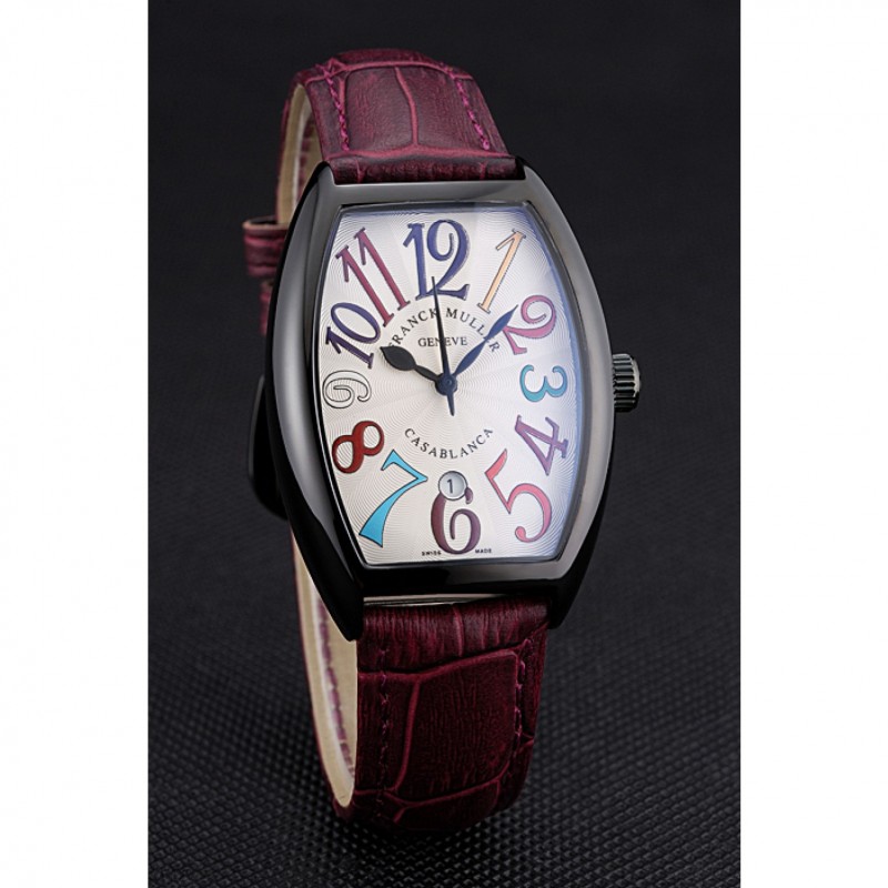 Cheap Replica Watches Franck Muller Casablanca Purple Croco Leather Band 621645-1