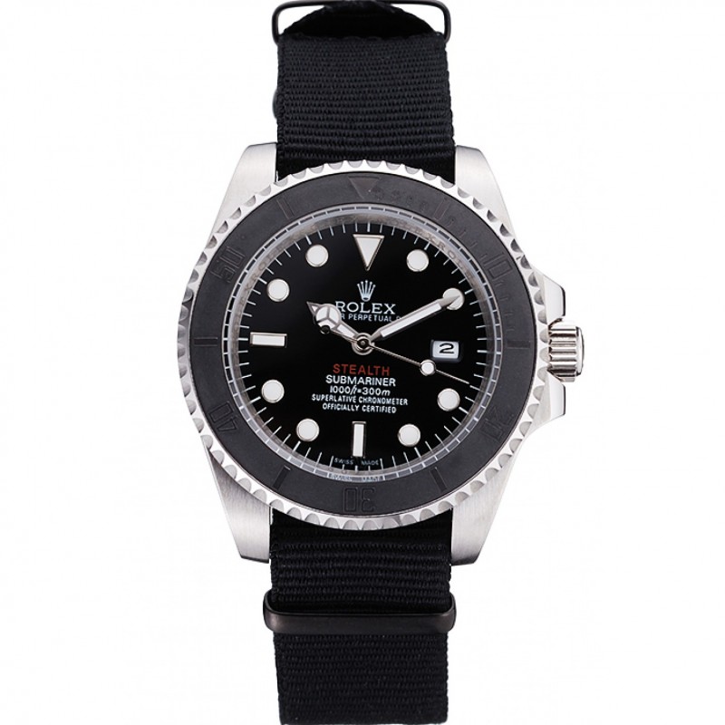 Rolex Submariner STEALTH MK IV Black Fabric Band rl424 621386-0