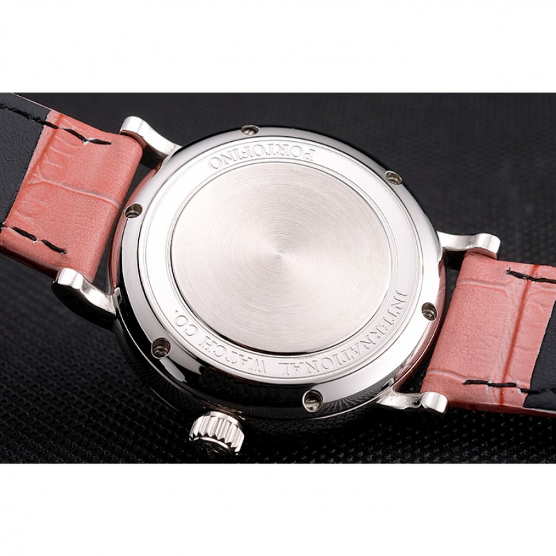 IWC Portofino Day And Night White Dial Stainless Steel Case Pink Leather Strap-7